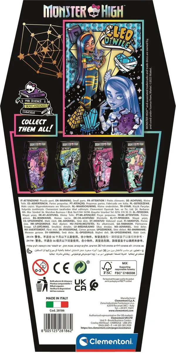 Clementoni Monster High Coffin Pack Cleo Puzzel 150 Stukjes - Multicolor - afbeelding 6 van 6