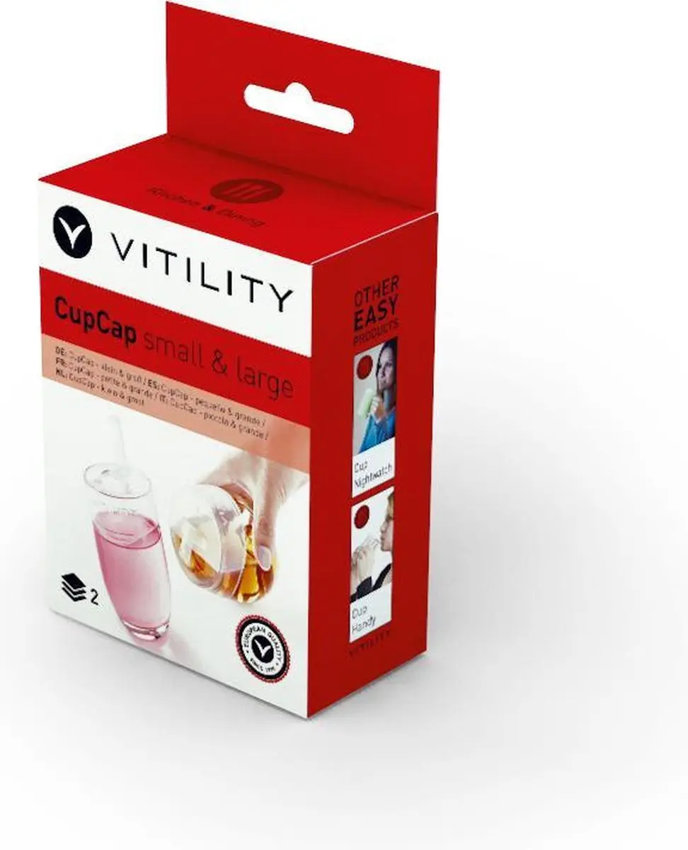 Vitility CupCap 8718885910568 - Magnetronbestendig - 2 Stuks