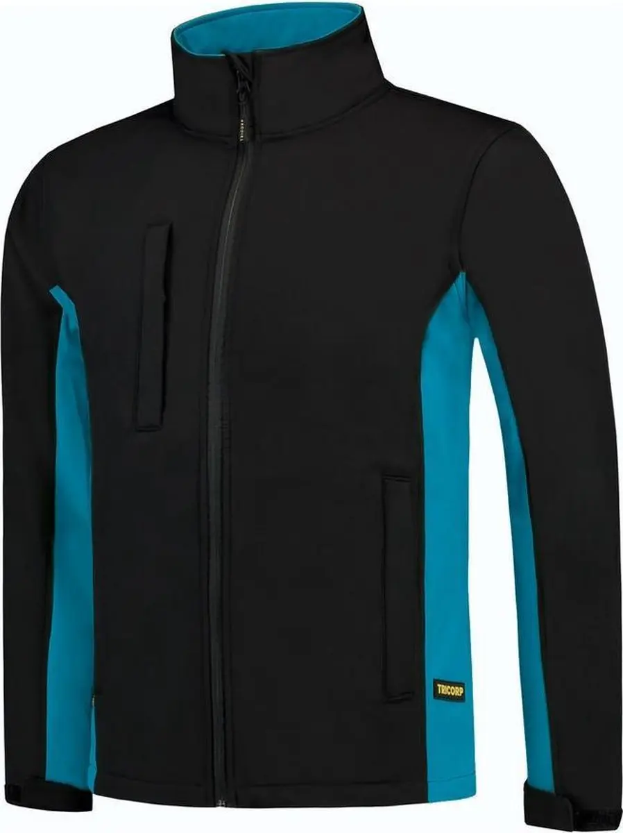 Tricorp Softshell Bicolor 402002 - Zwart/Turquoise XXL