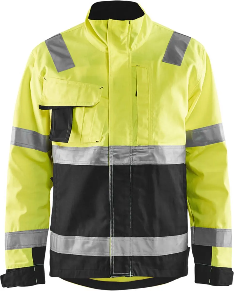 Blåkläder 4064-1811 Jack Ongevoerd High Vis Klasse 3 - Geel/Zwart XL