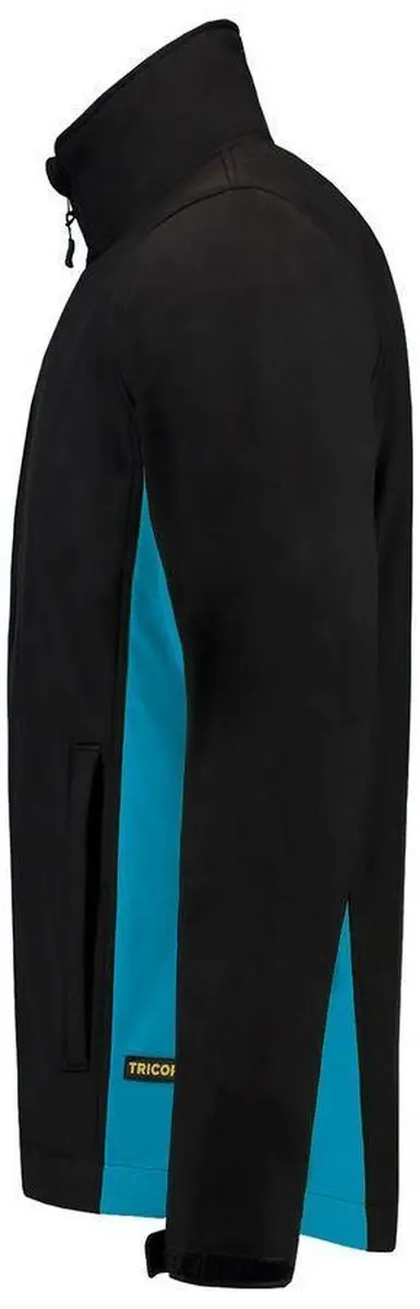 Tricorp Softshell Bicolor 402002 - Zwart/Turquoise - XL