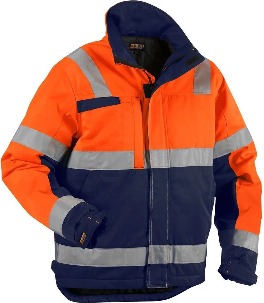 Blåkläder Winterjas High Vis MT XL - Oranje/Marineblauw
