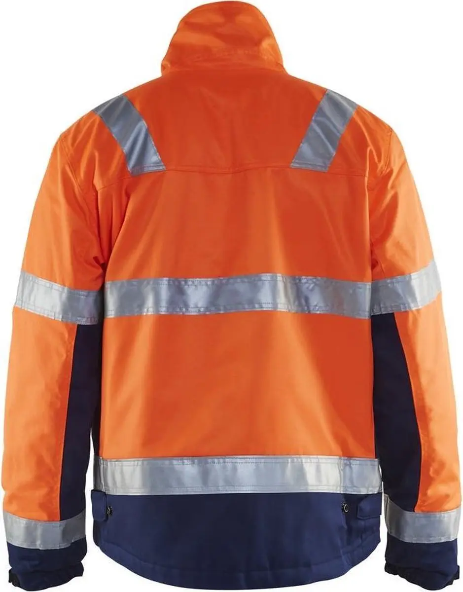Blåkläder Winterjas High Vis MT XL - Oranje/Marineblauw - afbeelding 6 van 6