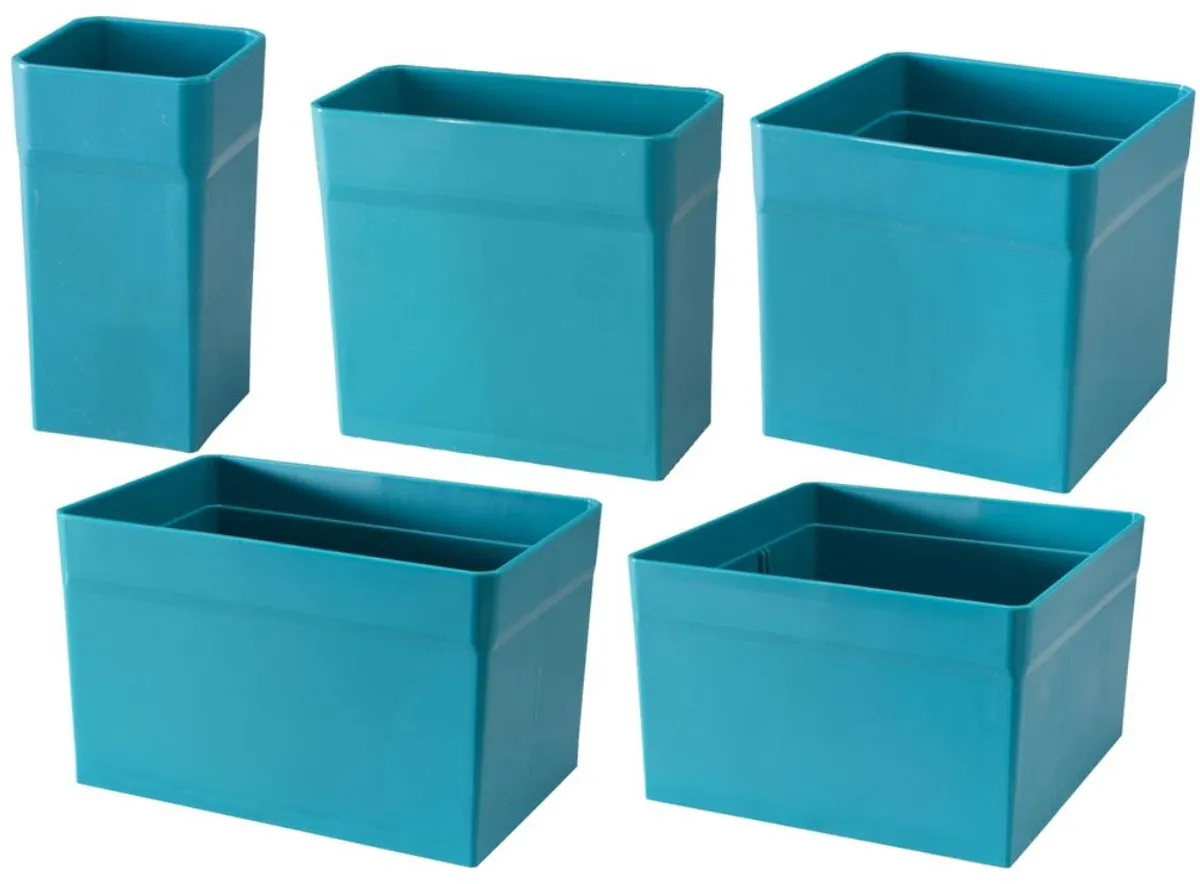 Makita 191X92-5 Inzetbak Set - 5 Stuks - Turquoise