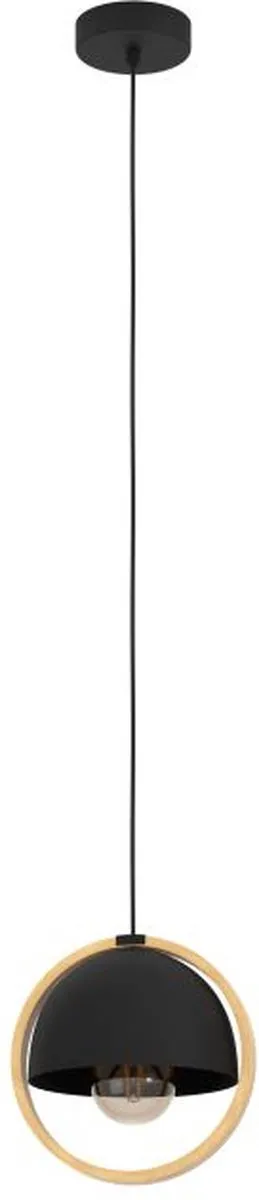 Eglo Callow Hanglamp E27 - Ø23cm - Zwart/Bruin