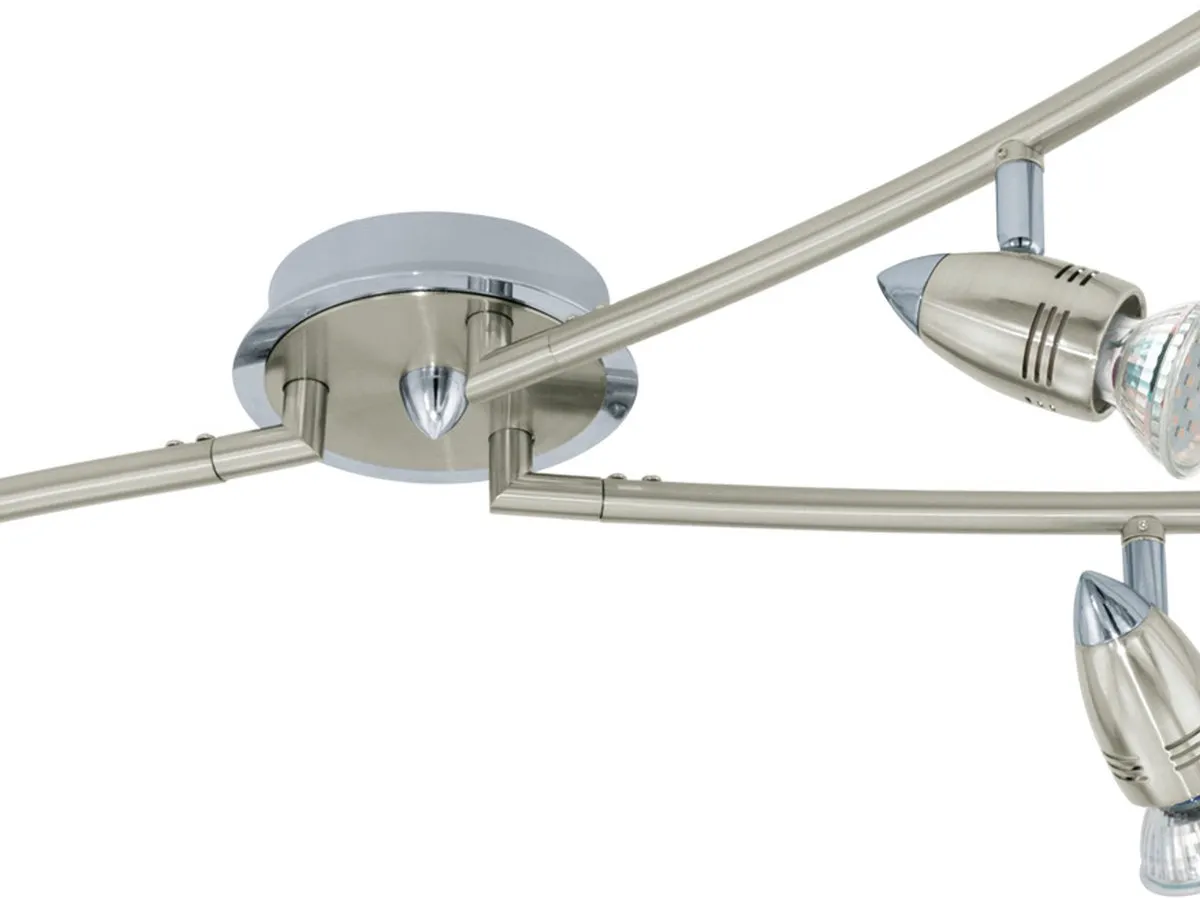 Eglo Magnum Plafondspot 6-Lichts LED - Nikkel-Mat/Chroom