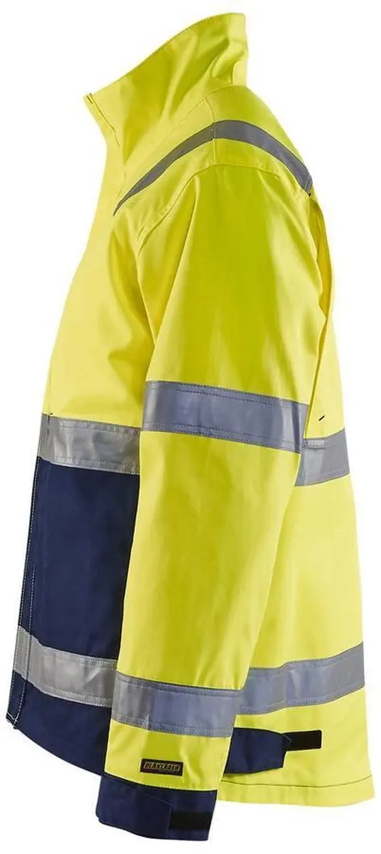 Blåkläder 4064-1811 Jack Ongevoerd High Vis Klasse 3 - Geel/Marineblauw 4XL