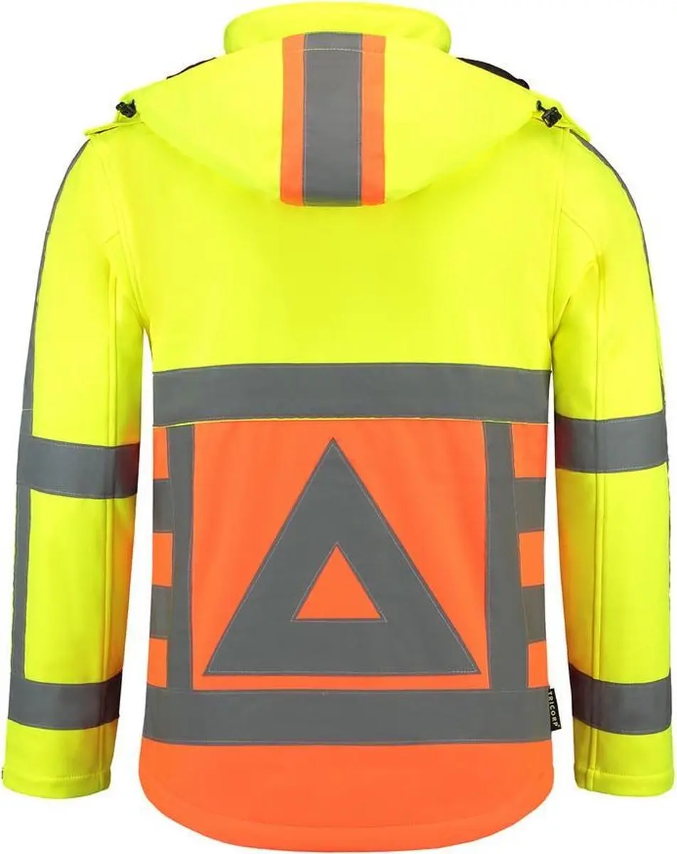 Tricorp Soft Shell Jack Verkeersregelaar 403002 - 5XL - Fluor Geel/Orange