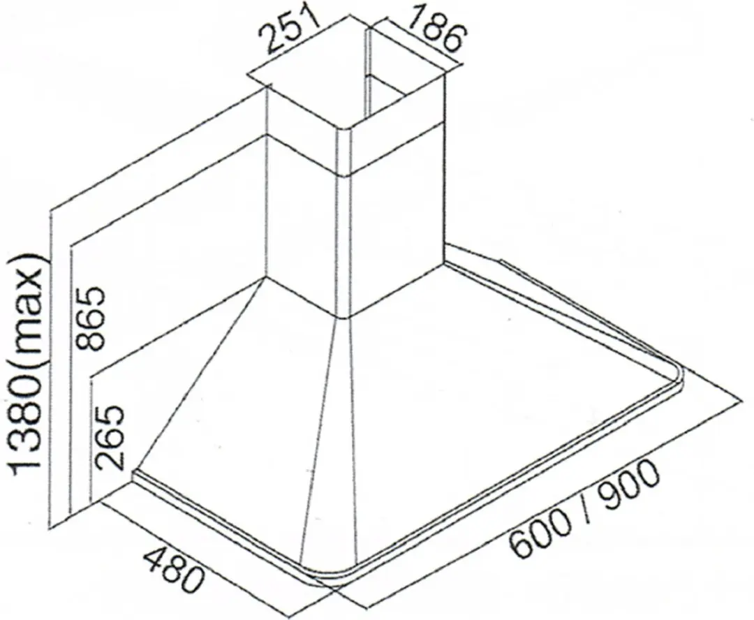 Kaiser Wandafzuigkap A 9315 Em ECO 90cm - 910 m³/h - Zwart