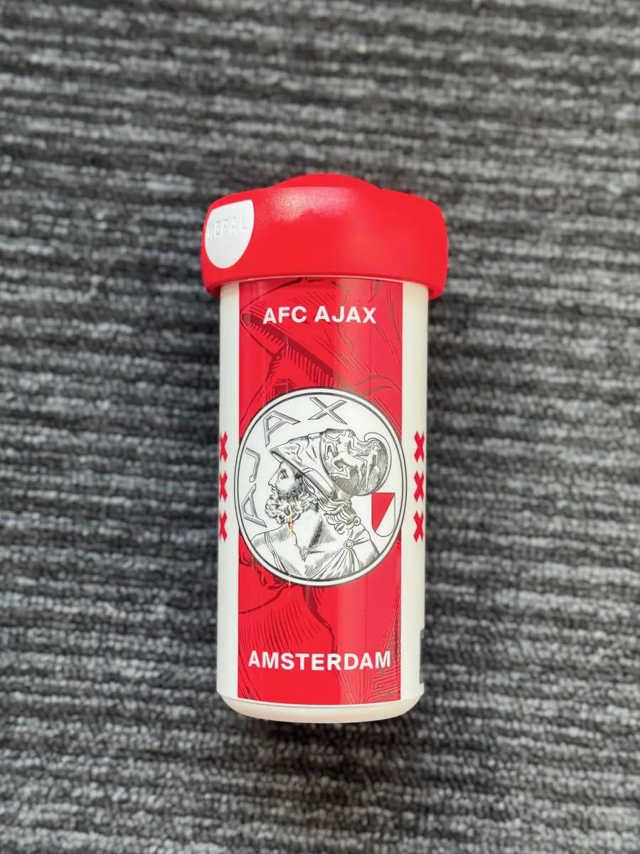 Ajax Schoolbeker 330ml - Rood/Wit - Vaatwasserveilig