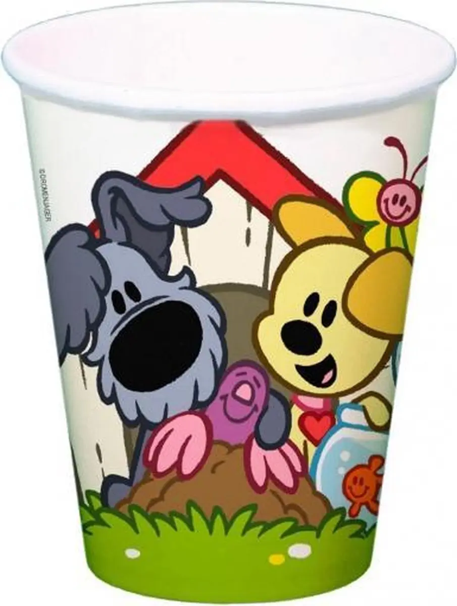Woezel en Pip met mol bekers 8 stuks