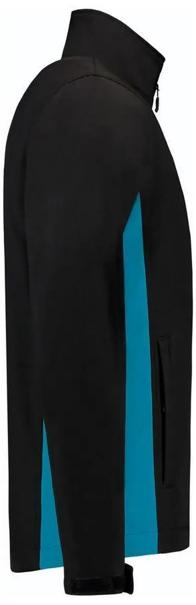 Tricorp Soft Shell Jack Bi-Color 7XL - Zwart/Turquoise