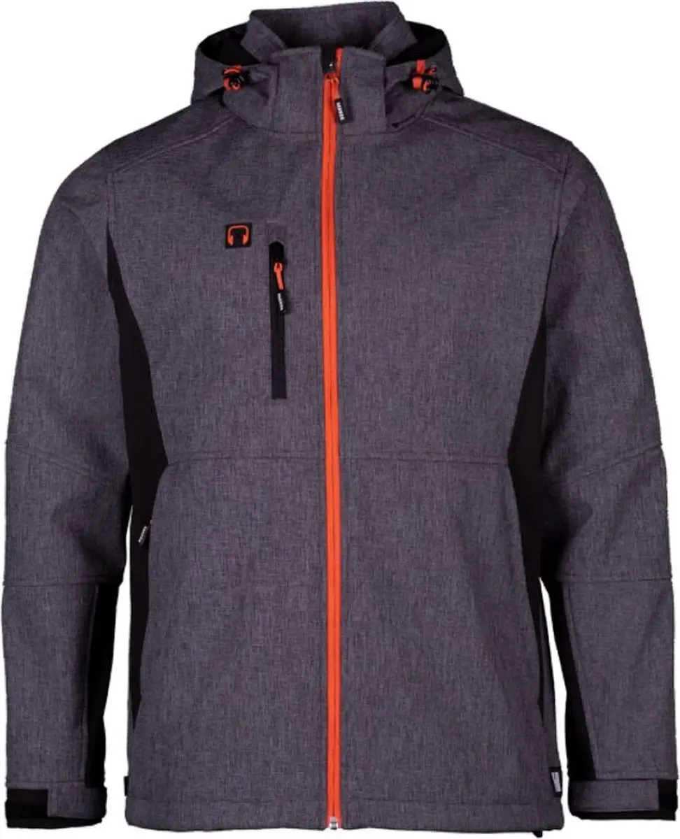Herock Walder Reflecterende Softshelljas XXL - Antraciet/Zwart