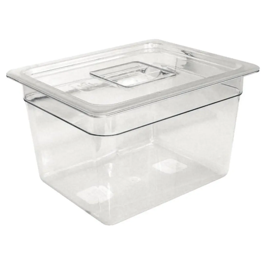 Vogue Polycarbonaat Bak Transparant GN 1/4 150mm - 3.7L