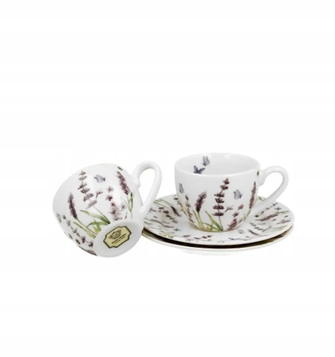 Duo Espressokopjes Classic Lavender - Porselein - 2 Stuks