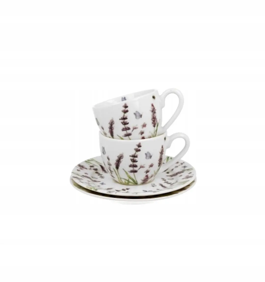 Duo Espressokopjes Classic Lavender - Porselein - 2 Stuks