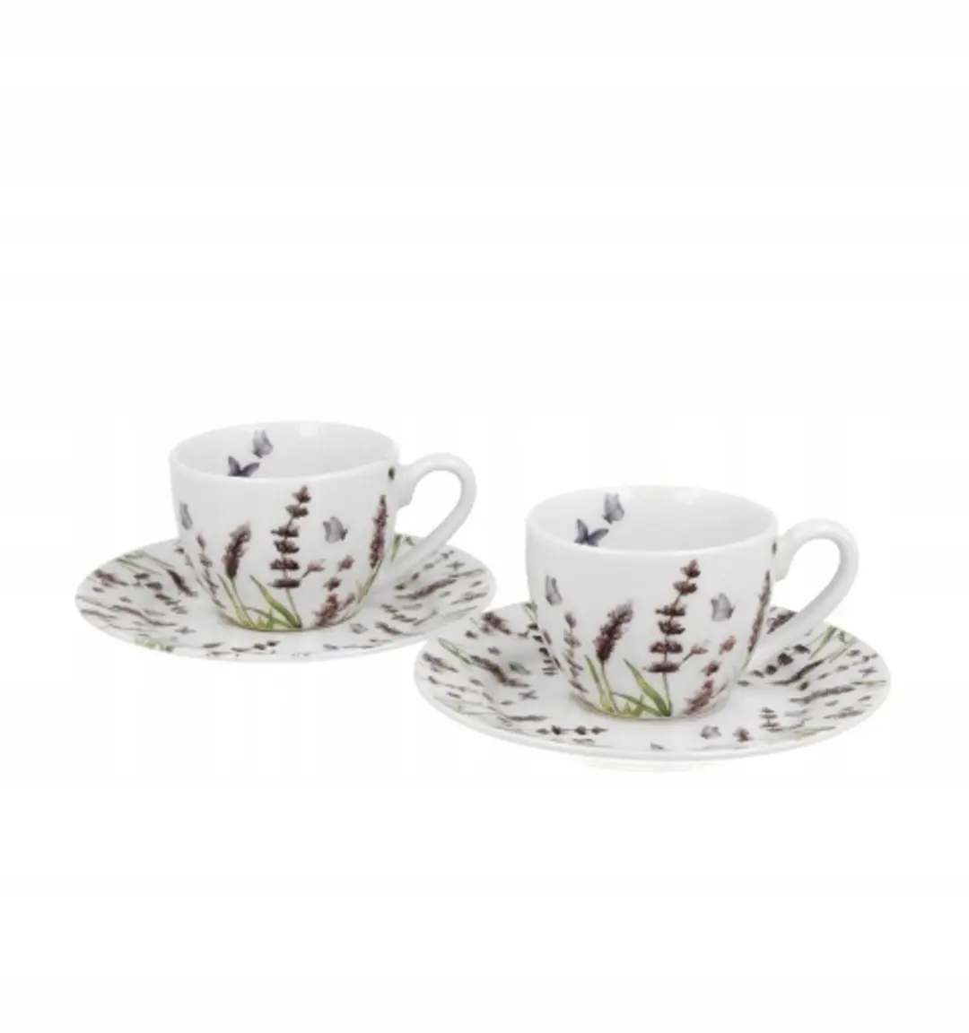 Duo Espressokopjes Classic Lavender - Porselein - 2 Stuks