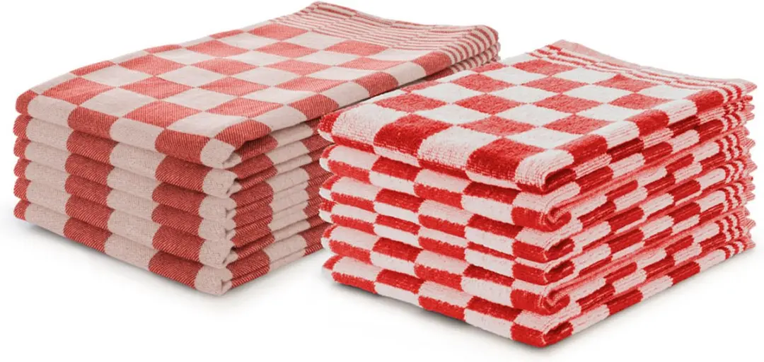 Ten Cate Theedoeken & Keukendoeken Set Rood