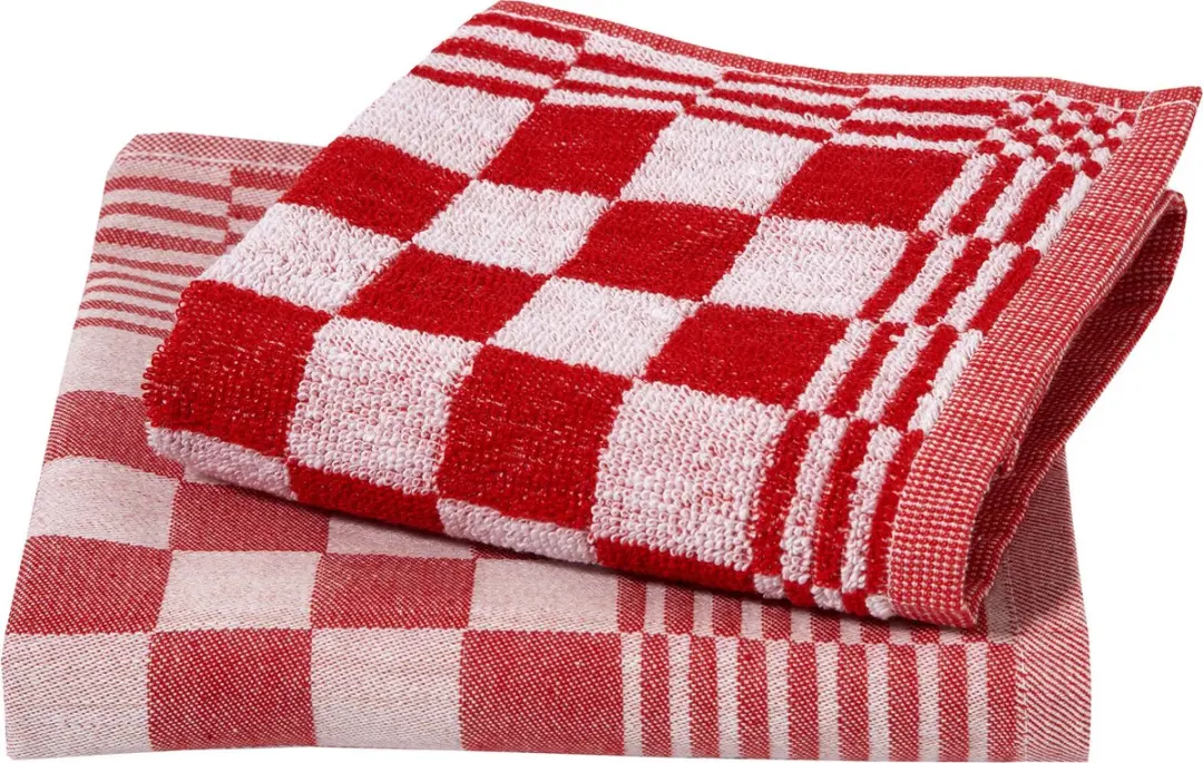 Ten Cate Theedoeken & Keukendoeken Set Rood - 12 Stuks