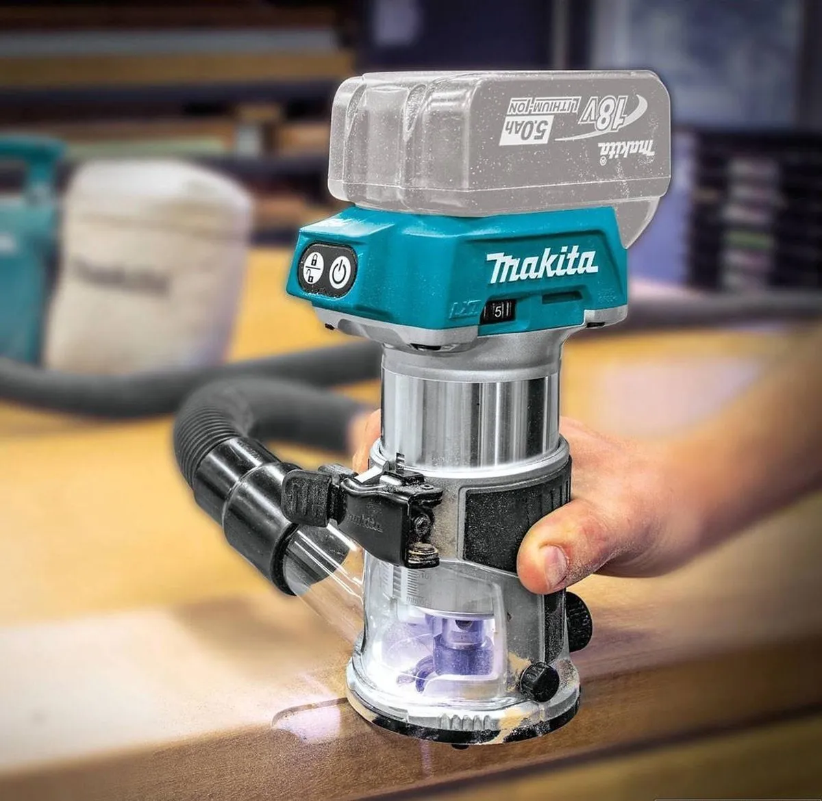 Makita DRT50ZJ 18V Boven- en Kantenfrees - 6-8mm