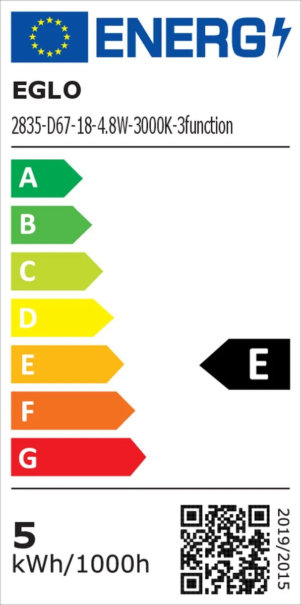 Eglo Calonge Inbouwspot LED Ø10cm - Zwart/Wit
