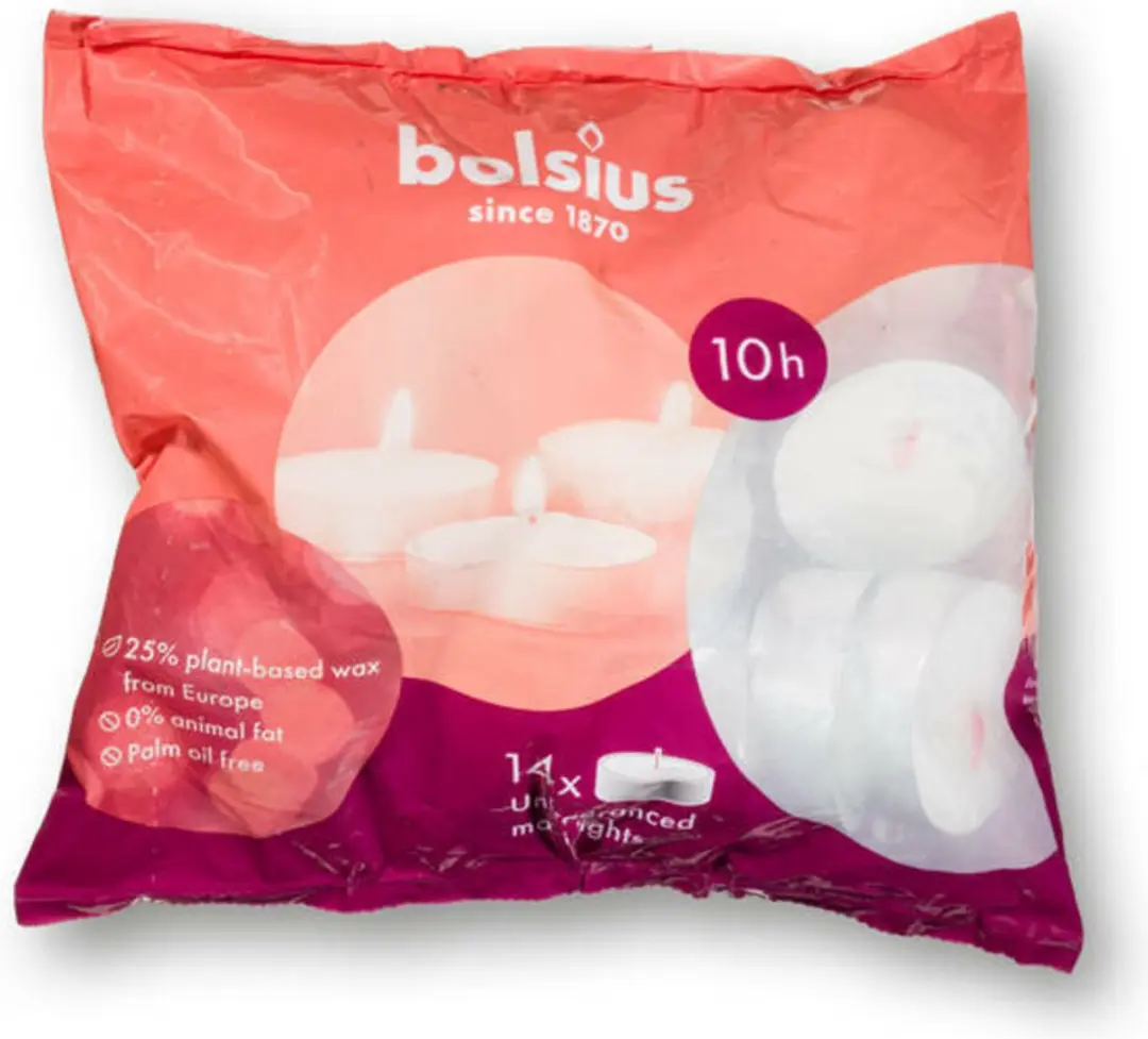 Bolsius Theelichten Wit