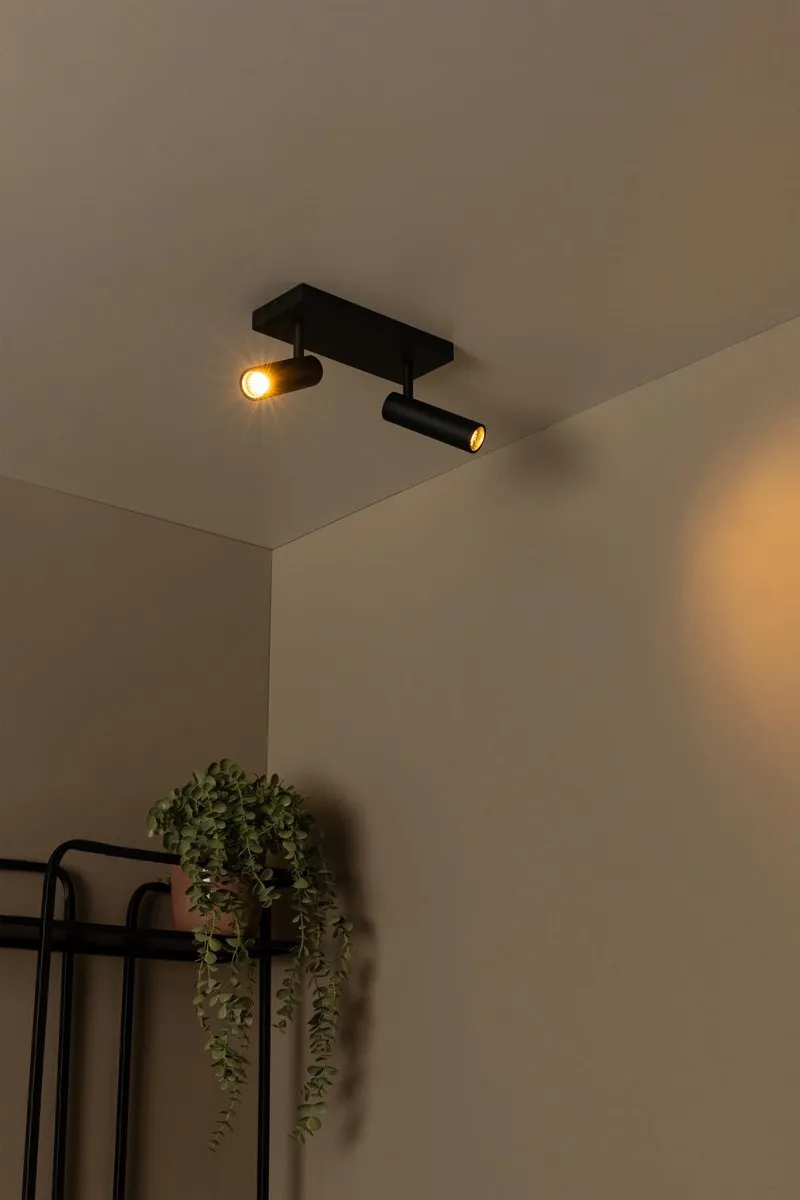 Lucide GRADO Plafondspot 2xGU10 Zwart