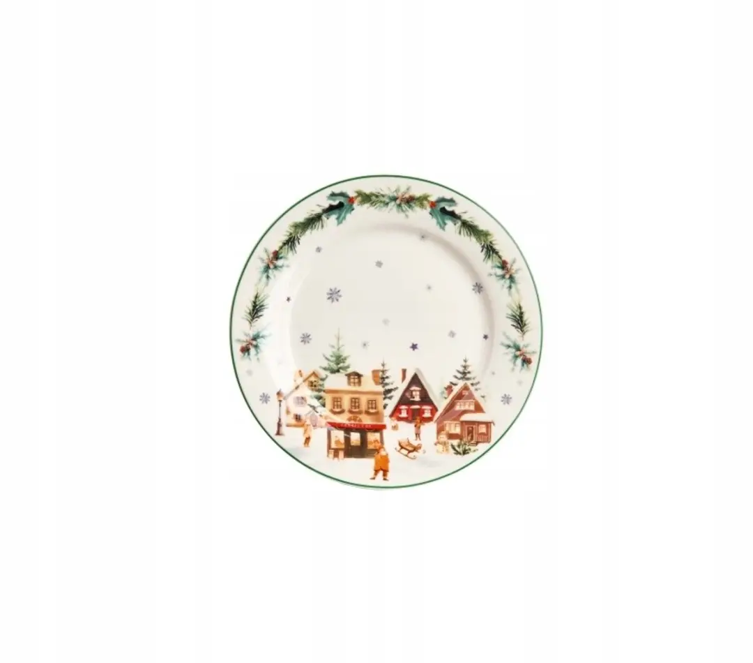 Duo Kerstdorp Collectie Dessertkom - 19cm - 2 Stuks - Veelkleurig