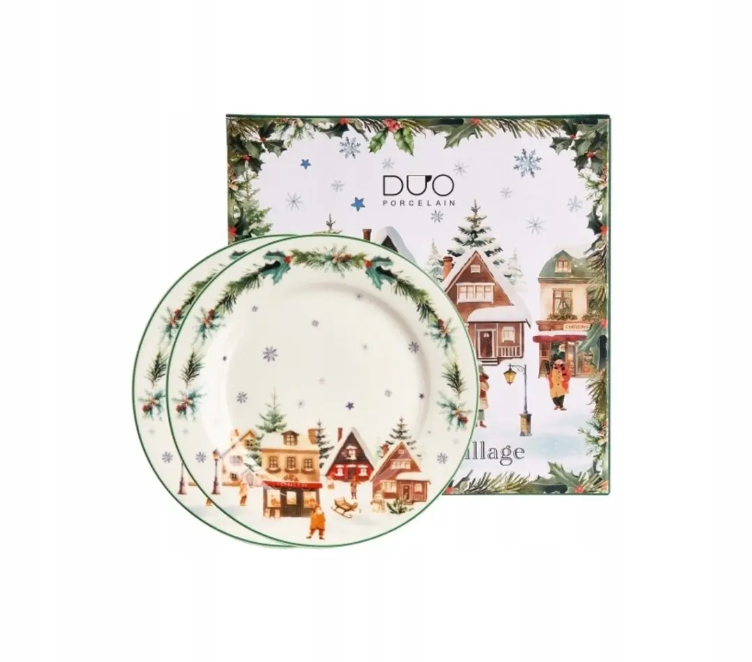Duo Kerstdorp Collectie Dessertkom
