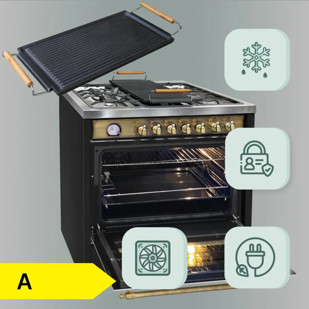 Kaiser HGE 93555 RotEm Gasfornuis 90cm - 5 Kookzones