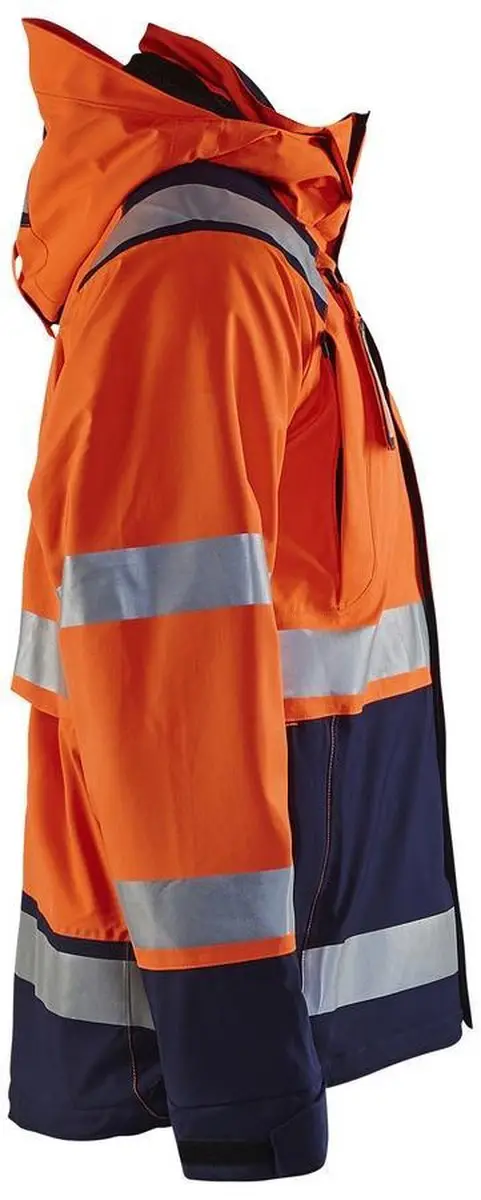 Blåkläder 4987-1987 Shell Jack High Vis - S - Oranje/Marineblauw