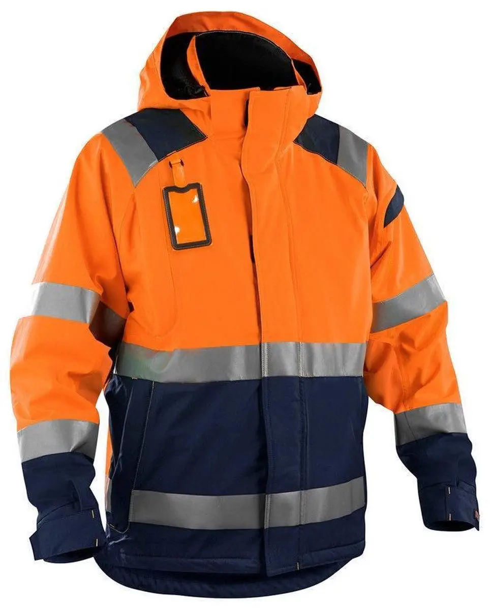 Blåkläder 4987-1987 Shell Jack High Vis - S - Oranje/Marineblauw