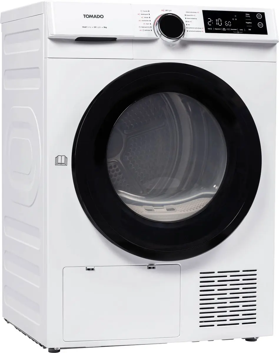 Tomado TDH8002W Warmtepompdroger 8kg - Wit