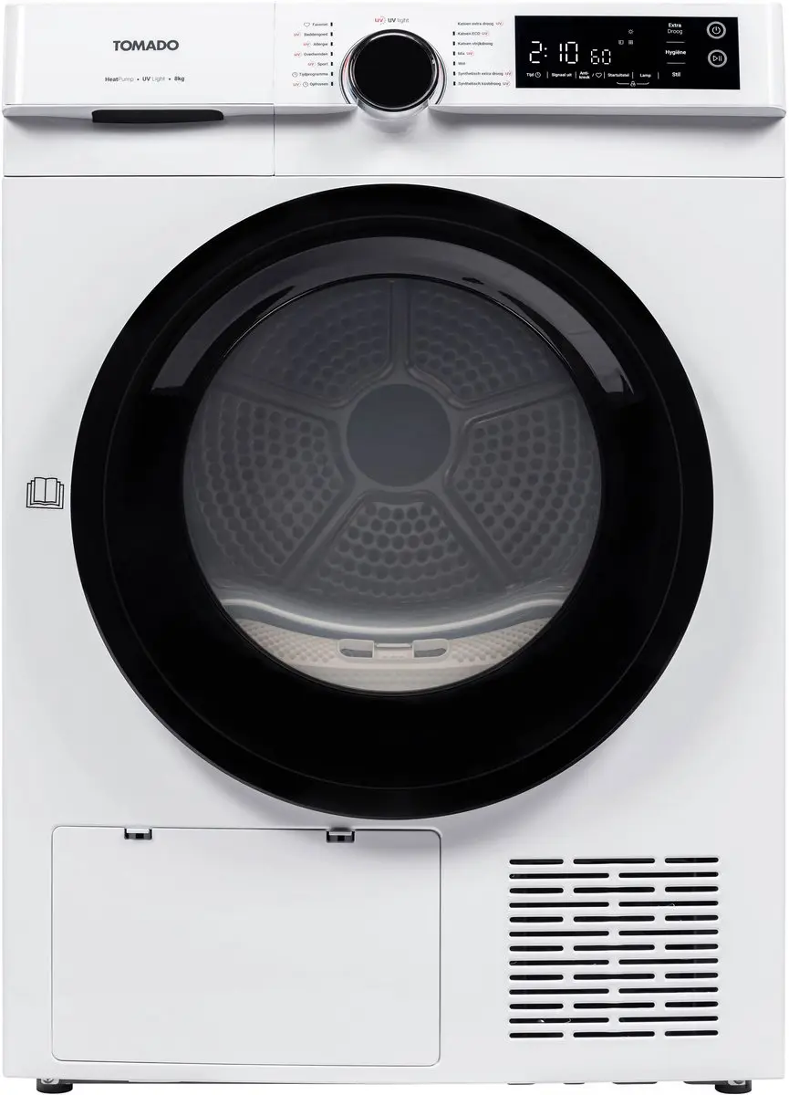 Tomado TDH8002W Warmtepompdroger 8kg