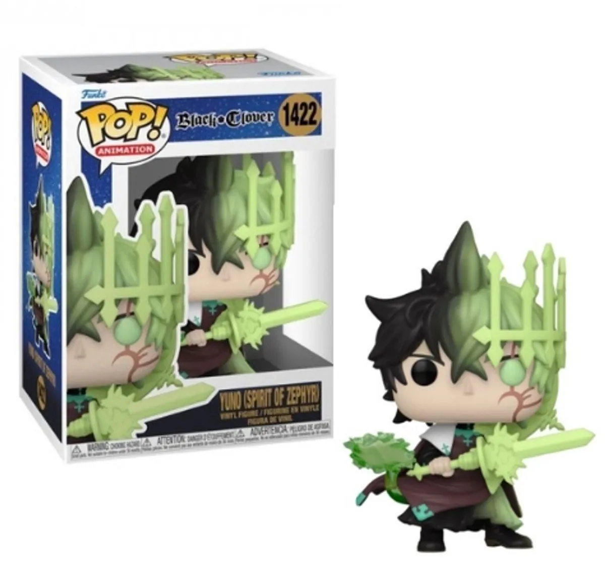 Funko Black Clover POP! Animation Yuno (Zephyr) Verzamelfiguur - 9cm - Multicolor