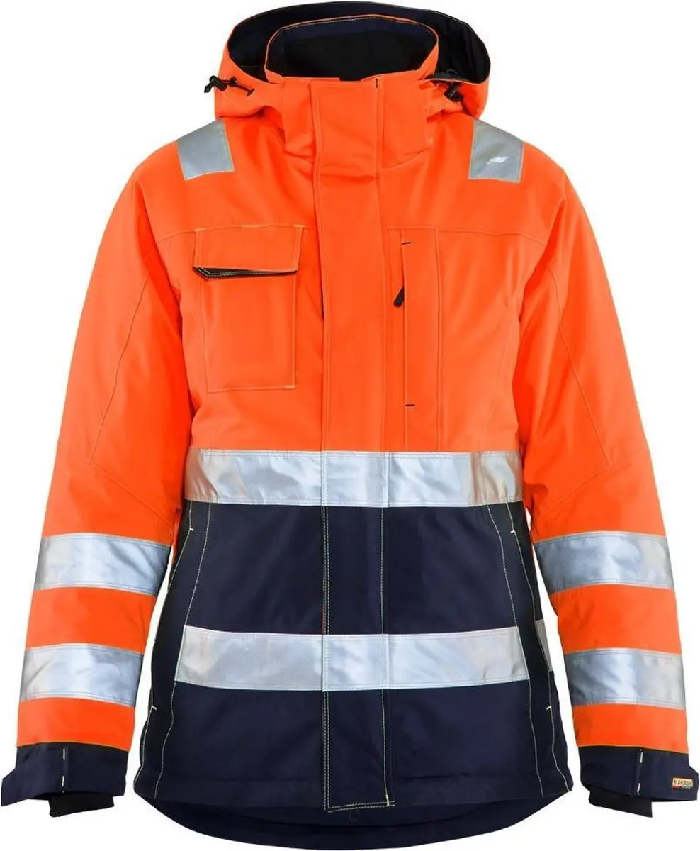 Blåkläder 4872-1987 Dames Winterjas - High Vis Oranje/Marineblauw M