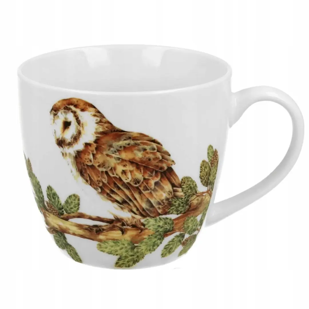 Duo Porseleinen Mok 460ml - Uil Multicolor