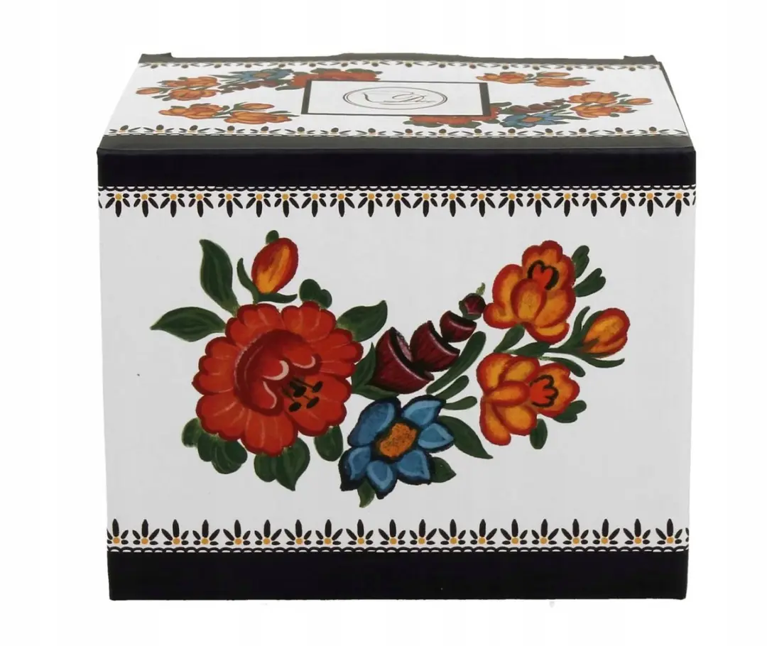 Duo Porseleinen Mok Baryłka Bloemen Etno 430ml - Veelkleurig