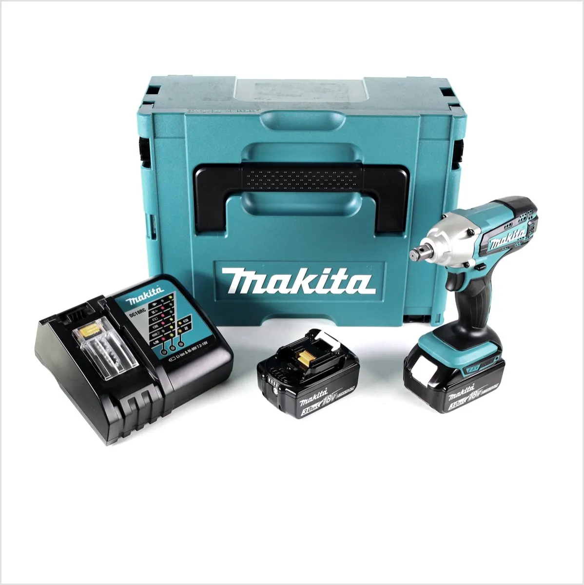 Makita DTW 190 RFJ Slagmoersleutel - 18V - 2x 3,0Ah + Snelle lader - afbeelding 5 van 5