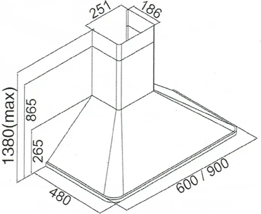 Kaiser A 6315 ElfEm ECO Wandafzuigkap 60cm - 910 m³/h - Ivoor