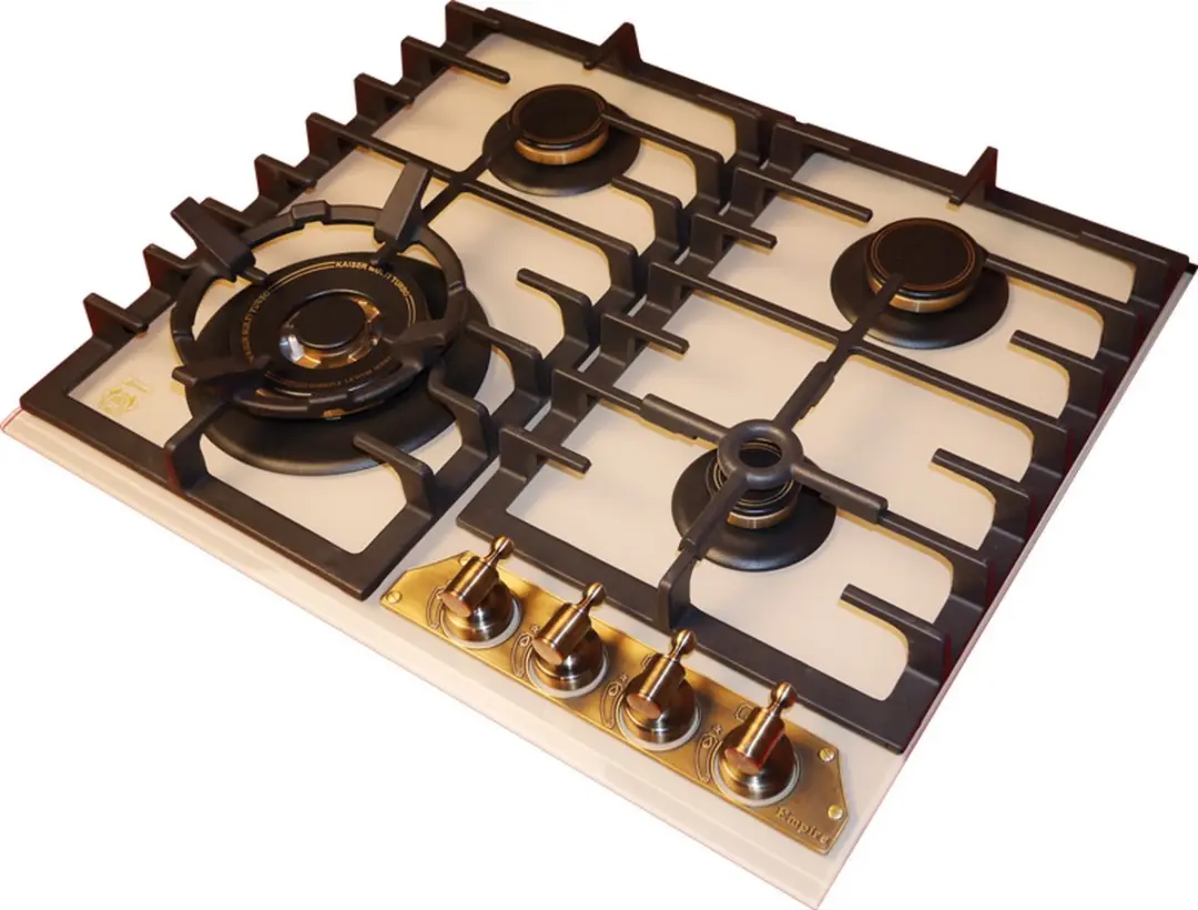 Kaiser KCG 6335 ElfEm Inbouwkookplaat 60cm - 3800W - 4 Zones - Ivoor