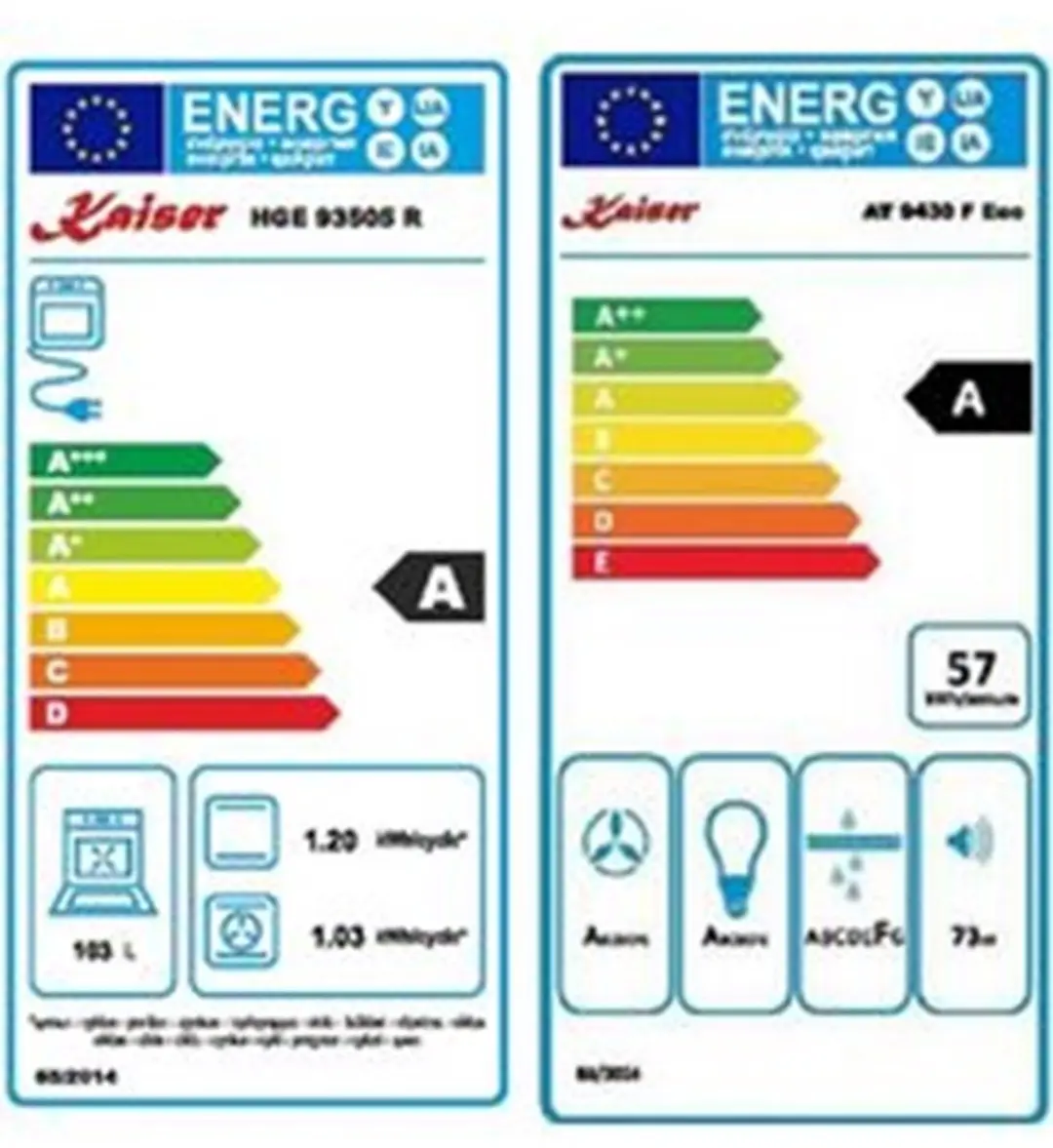 Kaiser HGE 93505 R Gasfornuis 90cm - 5 Kookzones - Zwart/Roestvrijstaal
