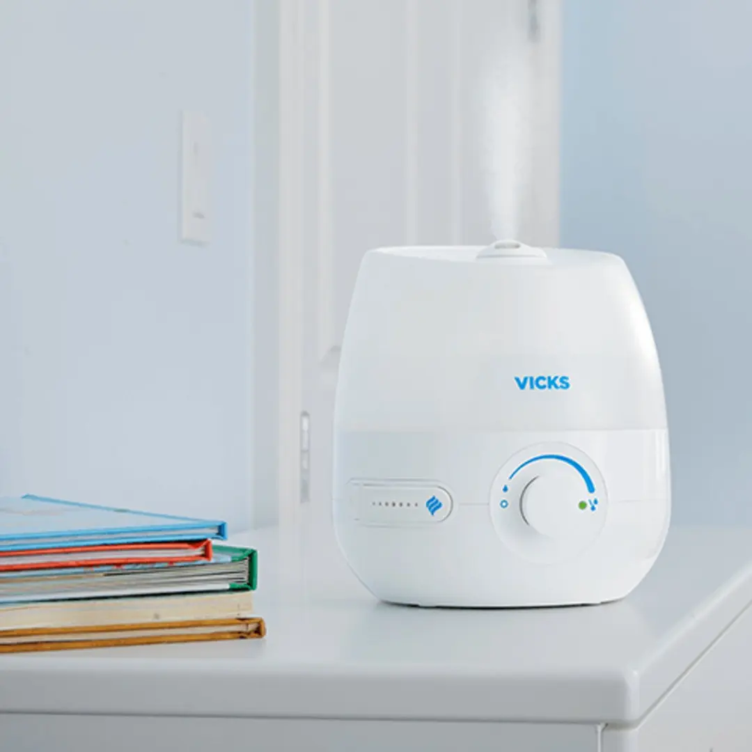 Vicks Mini Cool Mist VUL525E4 Luchtbevochtiger 1,8L - 15 m² - Wit/Blauw - afbeelding 6 van 6