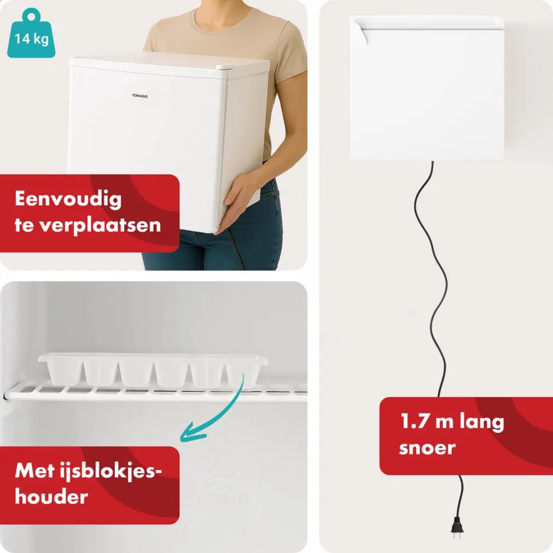 Tomado TFM4402W Mini Vriezer 31L - Wit