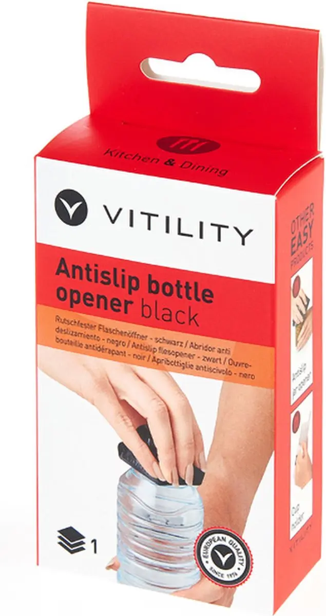 Vitility Antislip Flesopener - Zwart