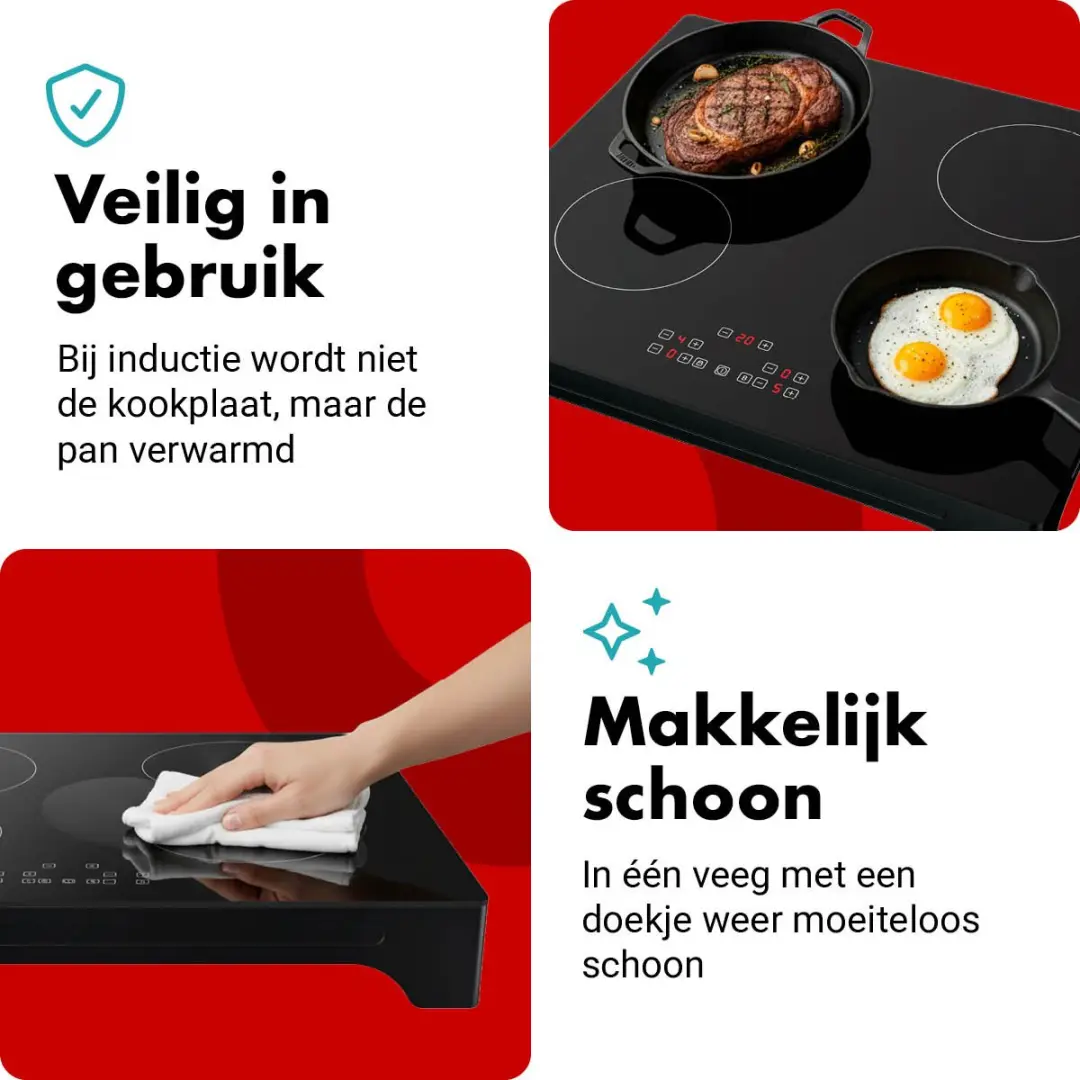 Tomado TIH6010B Vrijstaande Inductiekookplaat 60cm - 4 Zones - Zwart