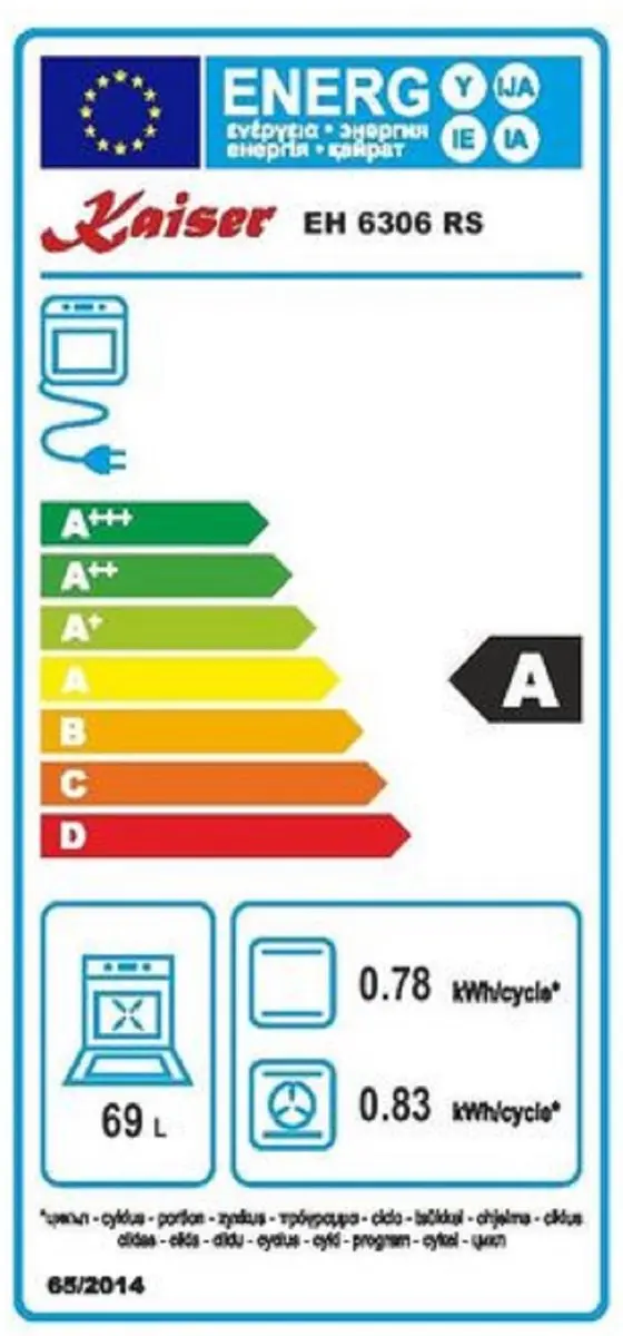 Kaiser EH 6306 RS+KCT 6140 FI Inbouwoven & Inductiekookplaat 60cm - 79L Grafietgrijs/Zwart