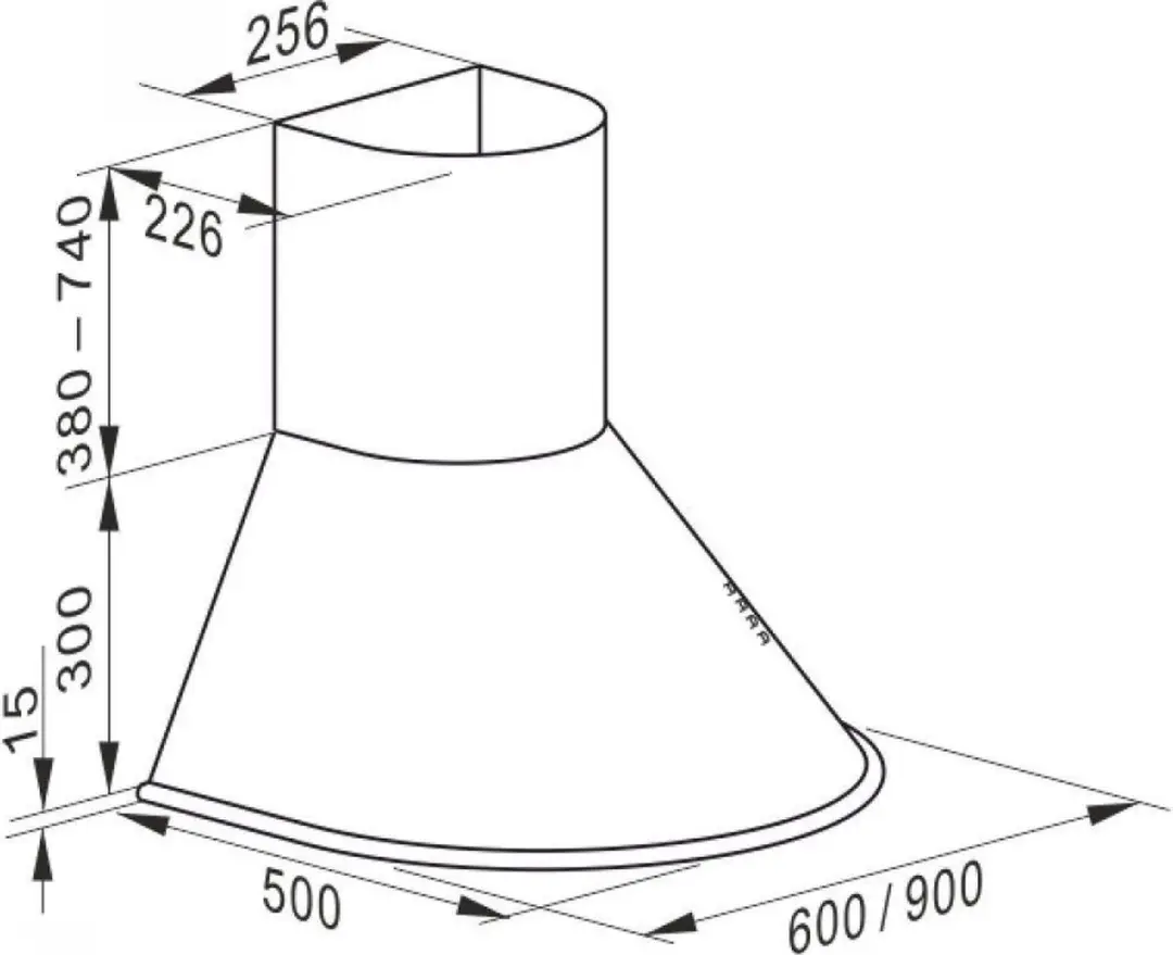 Kaiser A 6423 ElfBE Wandkap Afzuigkap 60cm - 910 m³/h - Ivoor