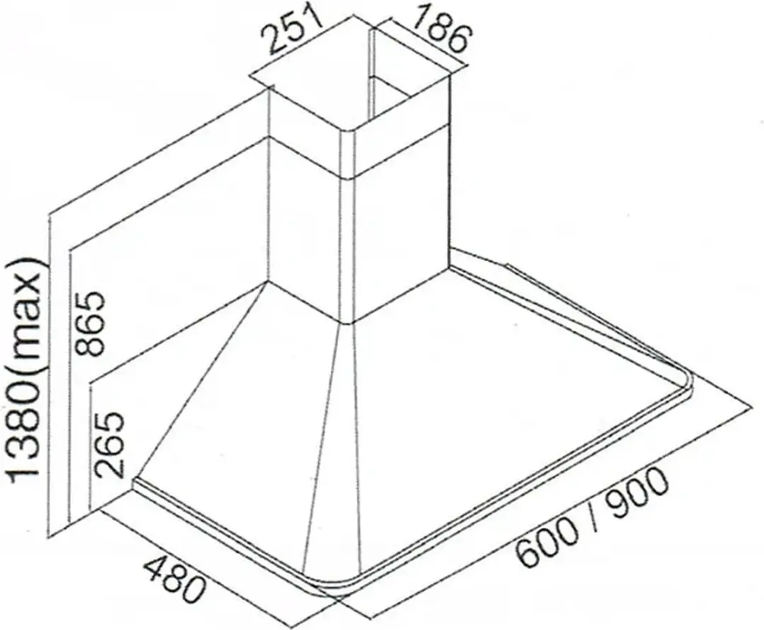 Kaiser A 6315 Em ECO Wandafzuigkap 60cm - 910m³/h - 3 standen