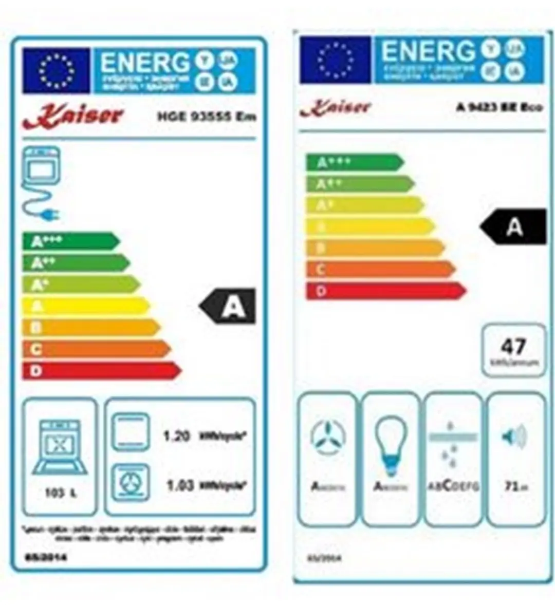 Kaiser HGE 93555 Em Turbo Gasfornuis 90cm - 5 Zones - Roestvrij staal/Zwart